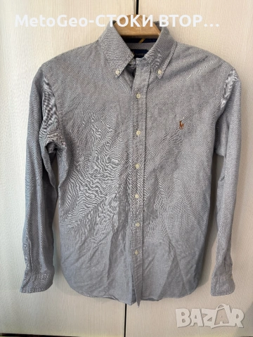 Оригинална мъжка риза Polo Ralph Lauren – Oxford Shirt, Сив меланж
