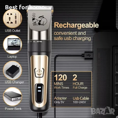 PET CLIPPERS Професионален тример за гъста козина за кучета, снимка 4 - За кучета - 55624543