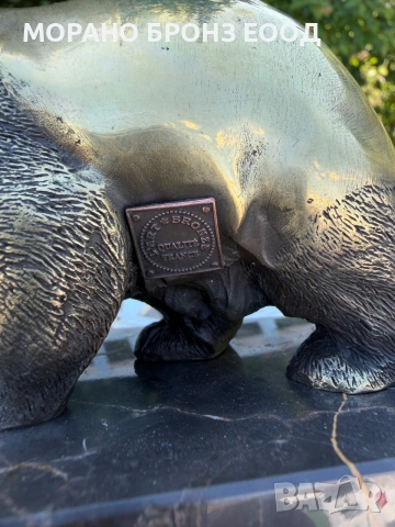 Масивна бронзова скулптура на мечка – френска арт пластика (L'Art Bronze), снимка 2 - Антикварни и старинни предмети - 54960537