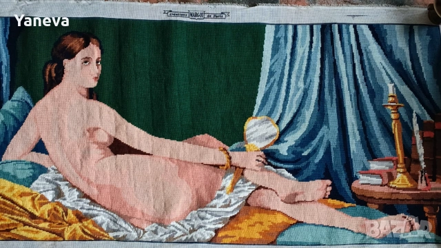 „Венера с огледало“ , френски гоблен на марката Margot de Paris. , снимка 6 - Гоблени - 54457135