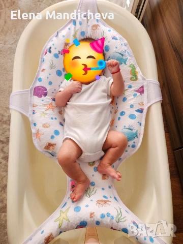 SEVI BABY Подложка мрежа за къпане баня корито бебе новородено стойка