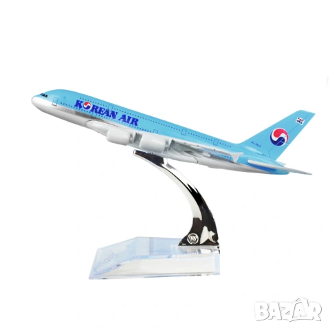 Еърбъс 380 самолет модел макет Korean Air метален A320 Южна Корея Азиатски пътнически класни превози
