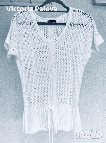 Ажурна плетена блуза/топ CROCHET , снимка 3 - Корсети, бюстиета, топове - 54275233