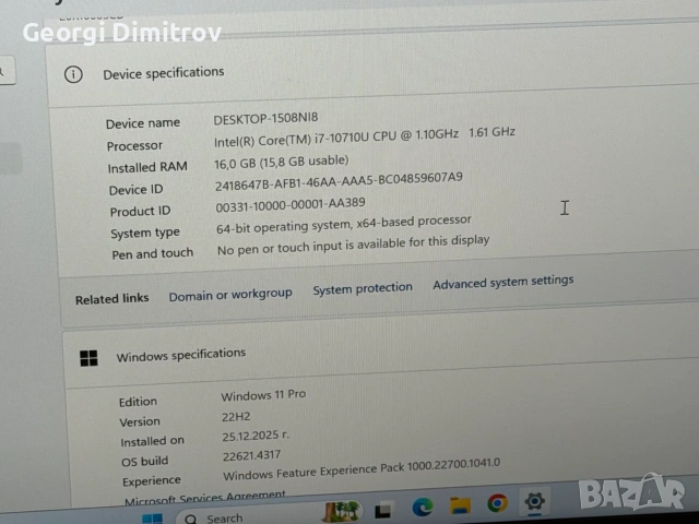 Lenovo x1 carbon i7-10710U/16RAM/512SSD/Intel UHD Graphics/Full HD, снимка 4 - Лаптопи за работа - 54984290