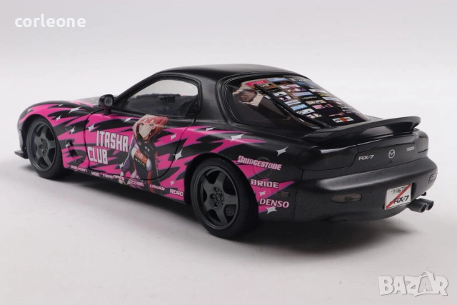 Mazda RX7 FD3RS Solido Works Itasha Club 1999 - мащаб 1:18 на Solido нов в кутия, снимка 5 - Колекции - 55265734