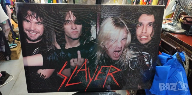 Slayer 1985-картина в рамка, снимка 3 - Китари - 55246371