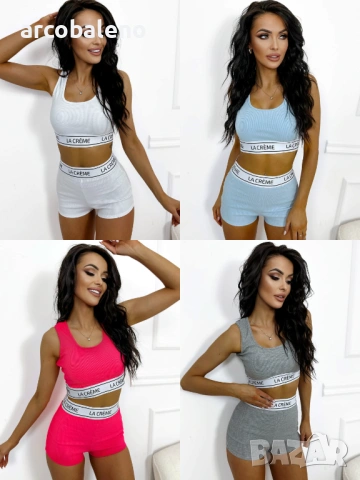 Дамски комплект шорти и топ Body Fit, 4цвята 