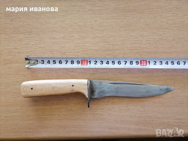 Стар нож 4 мм дебело острие, снимка 2 - Ножове - 55456993