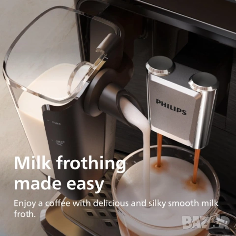 Кафеавтомат Philips 2300 EP2330/10, Автоматична Кафемашина LatteGo 4 Напитки, Тъч Дисплей, Керамична, снимка 8 - Кафемашини - 54295672