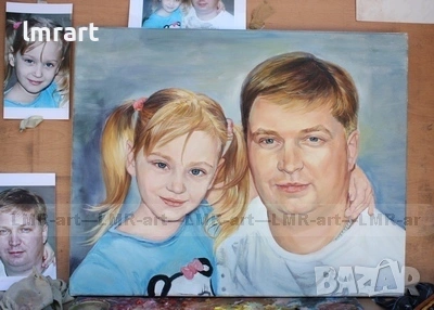 ПОРТРЕТИ с пастел и маслени бои, ръчно рисувани, снимка 2 - Картини - 39414431