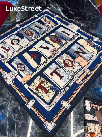 Louis Vuitton ⚜️ Gucci ⚜️ Chanel ⚜️ Goyard ⚜️Дамски Копринени Шалове , снимка 18 - Шалове - 55582719
