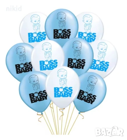 Бебе Бос Boss Baby born leader латекс балон балони парти рожден ден, снимка 3 - Други - 28448419