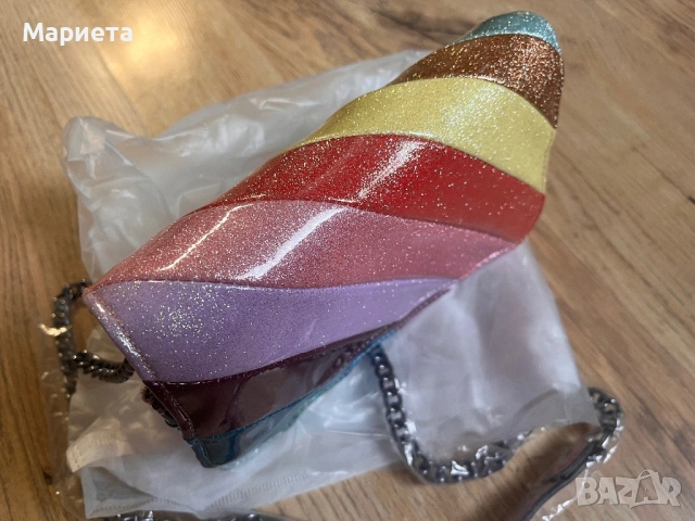 Нова дамска парти чанта Чанта за дискотека Многоцветна дамска чанта с дълга дръжка, снимка 5 - Чанти - 54766249
