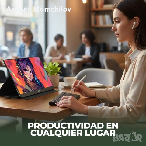 Преносим монитор AOC 16T20E2 15.6 FHD USB-C, снимка 5 - Монитори - 55233753