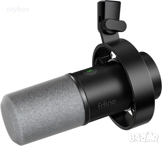 FIFINE Динамичен микрофон, XLR/USB PC микрофон за запис на подкасти