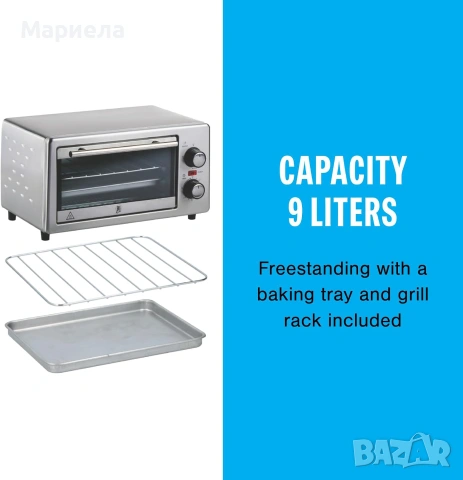 Мини фурна, 9L 300W 24V неръждаема стомана / Фурна за камион, снимка 4 - Други стоки за дома - 55198865