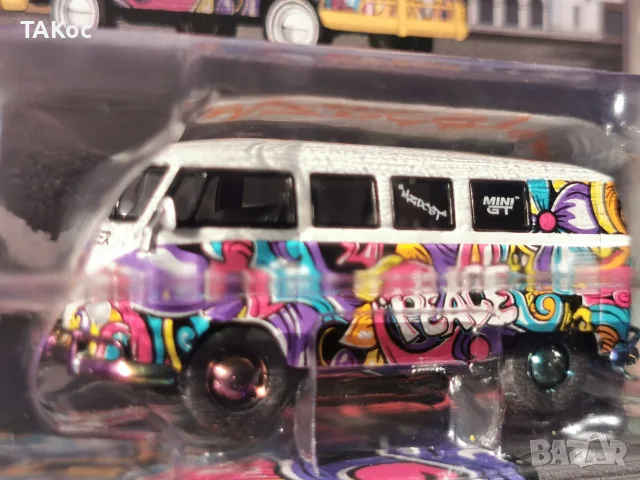 Mini GT No.1191 Volkswagen T1 minibus MIZU DESIGN 1967 - CHASE, снимка 4 - Колекции - 55578507