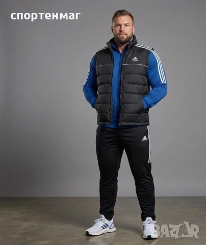 Мъжки анцуг полиамид ADIDAS CLASSIC син М до 6XL РЕАЛНО ГОЛЕМИ РАЗМЕРИ, снимка 3 - Спортни дрехи, екипи - 47998736