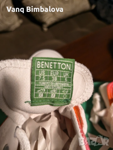 🌈 Нови кецове United Colors of Benetton – цветен дизайн 🌈, снимка 2 - Кецове - 53955004