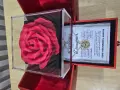 Подаръчка кутия с роза и колие под формата на детелина, снимка 5
