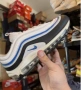 Nike Air Max 97 White Black Royal Blue номер 40 оригинални маратонки , снимка 3