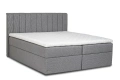 Бокспринг легло в сиво с матрак, топ матрак и ракла 160х200, снимка 1
