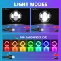 7 inch 7 инчa RGB LED Диодни фарове джип Jeep Wrangler JK LJ Lada Niva Golf 2 Cherokee Angel Eye, снимка 5