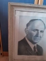 Портрет на Тодор Живков в дървена рамка, ретро, снимка 5