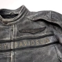 Harley Davidson Spencer Оригинално Кожено Яке Износен Захабен Изцапан Ефект M, снимка 4