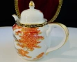 Чайник,кана японски порцелан Satsuma Kazan,злато. , снимка 3