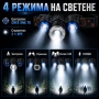 Мощен акумулаторен LED челник фенер за глава за къмпинг лов риболов палатка велосипед туризъм колело, снимка 4