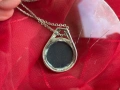 Колие с камък син голдстоун | Сребро 925, снимка 6