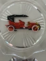Винтидж стъклени чинии  4 броя с ретро коли , снимка 4