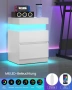 Модерна помощна масичка с контакти и LED осветление, снимка 2