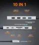 Нов лаптоп хъб Докинг станция за MacBook HP Dell Lenovo, 2 HDMI, USB 3.0, 4K 60Hz, снимка 2