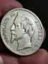 5 франка 1868 год, Наполеон с венец, сребро, тегло 25, 00 гр, проба 900/1000, снимка 1