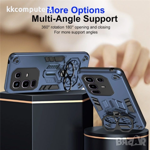 Удароустойчив Калъф за Infinix Note 50 Pro 4G със Стойка Ring Holder и Протектор – 2 цвята, снимка 5 - Резервни части за телефони - 54640870