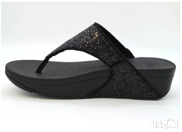 чехли Fitflop Lulu Glitter X03 Черни с блясък номер 39 , снимка 3 - Чехли - 54931690