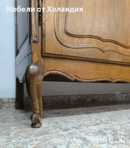 Голям шкаф с витрина Луи 15, снимка 5 - Секции и витрини - 55391104