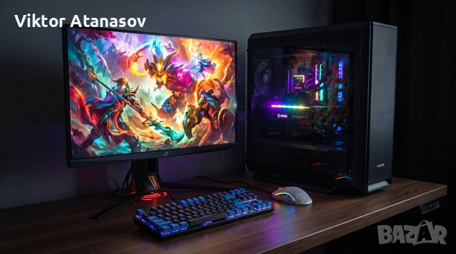 Геймърски компютър Ryzen 7 5800X3D + RTX 3080 12GB + монитор ASUS ROG 240Hz, снимка 2 - Геймърски - 54972615