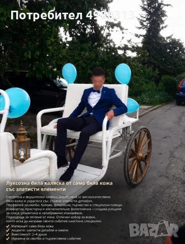 Карета, Файтон за събития, фотосесии, снимка 2 - Декорация - 55676943