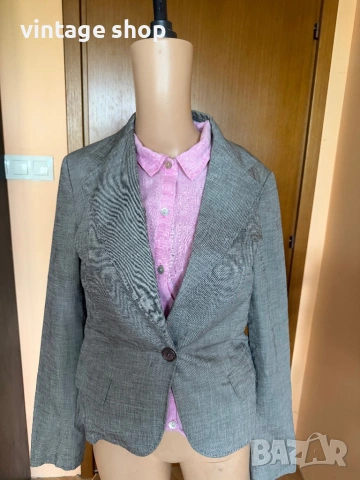 Дамско сако( лен и памук) Max Mara, размер IT 44(L), снимка 8 - Сака - 54670357