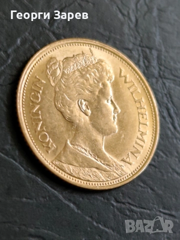 Златна монета,5 гулдена 1912 год, злато, тегло 3.36 гр, проба 900/1000, снимка 8 - Нумизматика и бонистика - 54210886