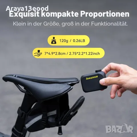 Мини електрическа помпа за велосипед, 120 PSI, USB-C, снимка 8 - Аксесоари за велосипеди - 55616625