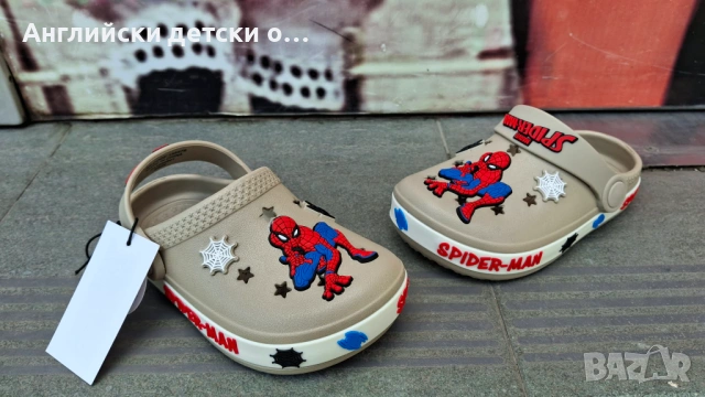 Английски детски кроксове със Spiderman, снимка 2 - Детски сандали и чехли - 54445713