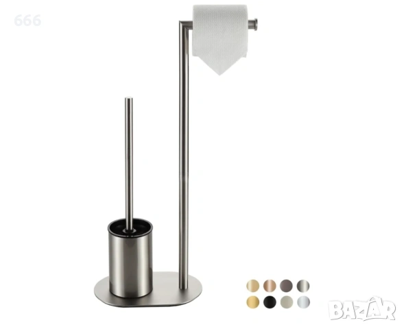 Държач за тоалетна хартия BVL с четка за тоалетна