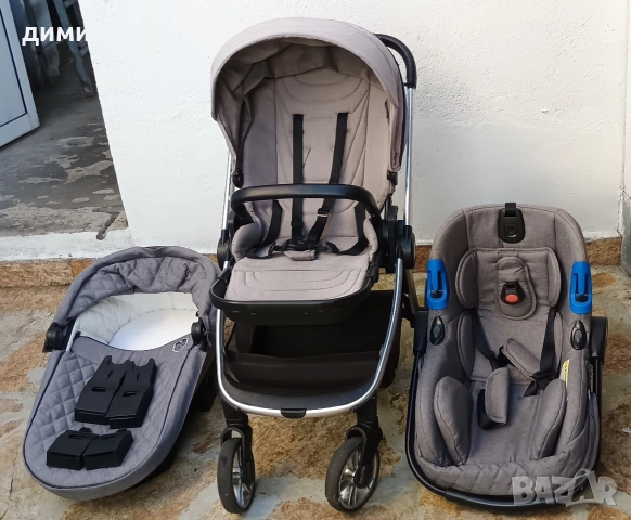 Детска Комбинирана количка KIKKA Boo VICENZA GREY 3 в 1