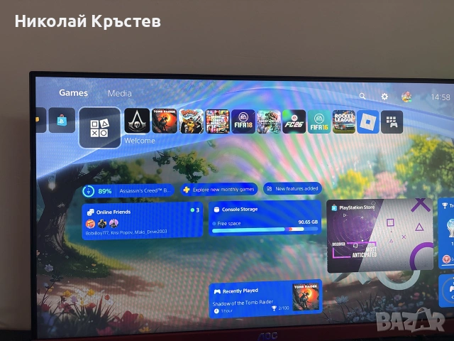 PS5 1TB с контролер и 3 игри, снимка 2 - PlayStation конзоли - 55221024