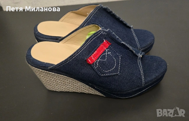 Дамско дънкови сабо