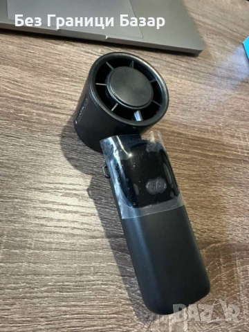 Нов Ръчен сгъваем вентилатор презареждаем компактен черен за охлаждане лято, снимка 3 - Други стоки за дома - 54207238